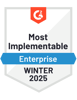 G2-Most Implementable-Enterprise-2025 Winter